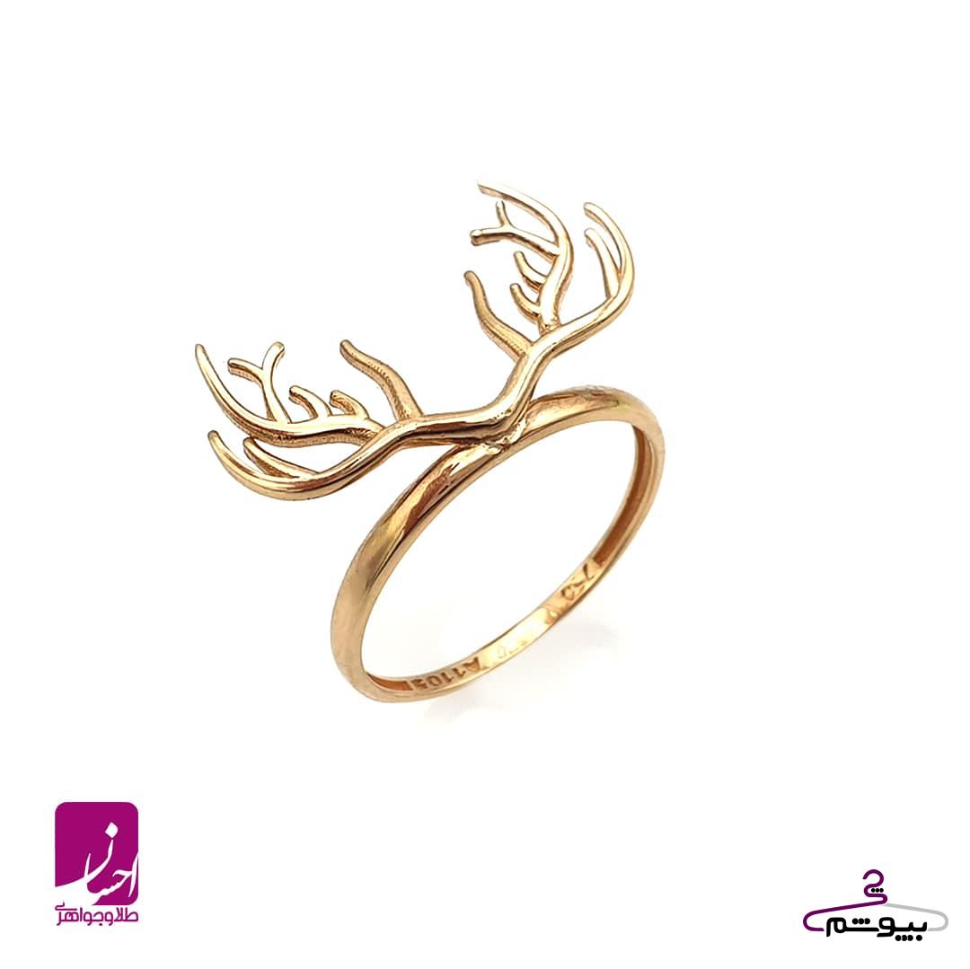 انگشتر طلا مینیمال گوزن